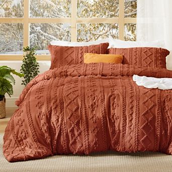 Bedsure Elegant Embroidery Comforter Set with Shams