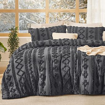 Bedsure Elegant Embroidery Comforter Set with Shams