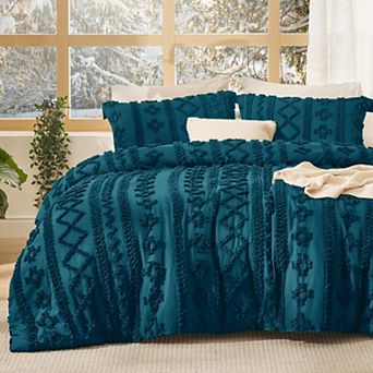 Bedsure Elegant Embroidery Comforter Set with Shams