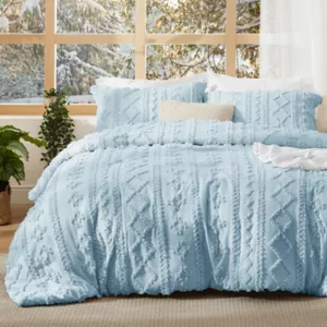 Bedsure Elegant Embroidery Comforter Set with Shams, Winter