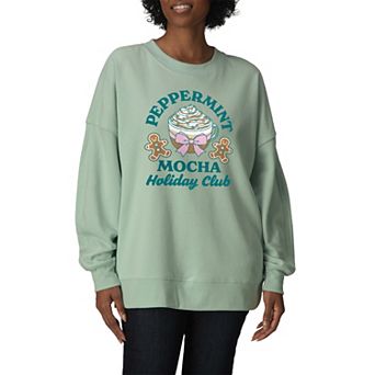 Women's Holiday Club Oversized Fleece Crew Sweatshirt
