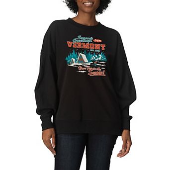 Women's “Season's Greetings from Vermont” Oversized Fleece Crew Sweatshirt
