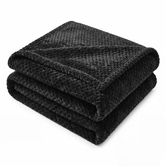 SUPERIOR Lily Classic Pebbled Popcorn Texture Fluffy Fleece Blanket