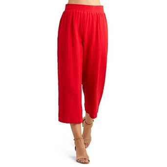 Women's AB Studio Pull-On Wide Leg Crop Pants