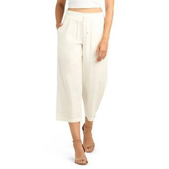 Women's AB Studio Pull-On Satin Tie Front Pants