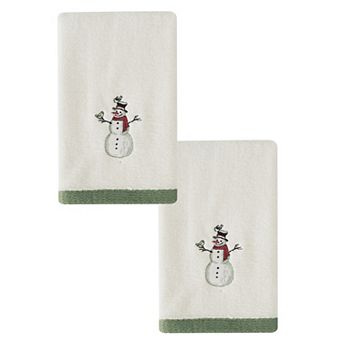 Avanti Yuletide 2-Pack Snowman Fingertip Towel Set