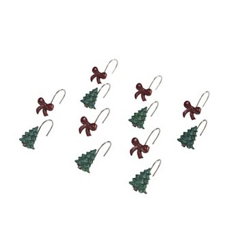 Avanti Snowy Pines Decorative Shower Hooks 12 pc