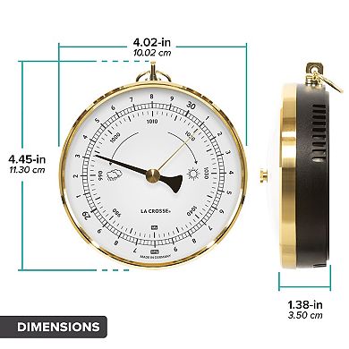 La Crosse Technology Analog Dial Barometer