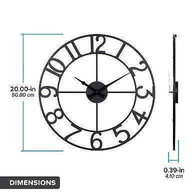 La Crosse Technology Metal Tower Analog Wall Clock