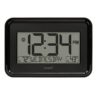 La Crosse Technology Digital Clock with Indoor & Outdoor Temperature