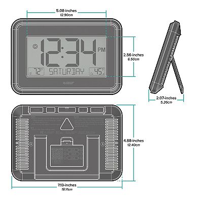 La Crosse Technology Digital Clock with Indoor & Outdoor Temperature