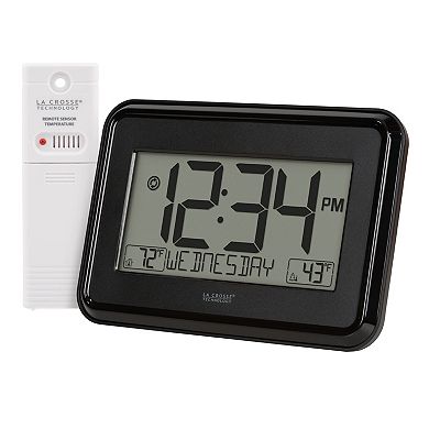 La Crosse Technology Digital Clock with Indoor & Outdoor Temperature