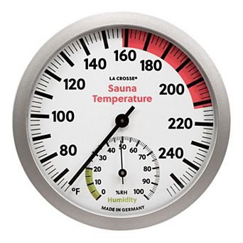 La Crosse Technology Slimline Analog Sauna Thermometer & Hygrometer