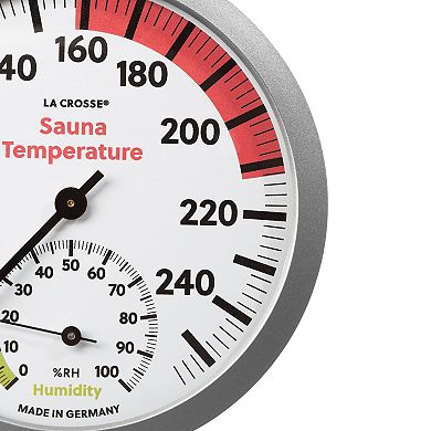La Crosse Technology Slimline Analog Sauna Thermometer & Hygrometer