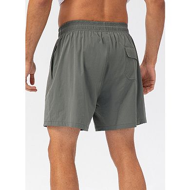 Men's Loose Breathable Lined Quick Dry Running Shorts with Pockets