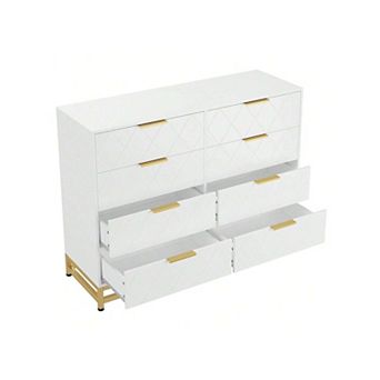 Dresser For Bedroom With 8 Drawer TV Stand Dressers Chest Of Drawers For Living Room