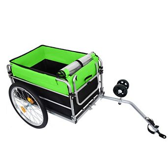 BAOURE Heavy Duty Steel Bike Cargo Trailer with Waterproof Cover High Weight Capacity