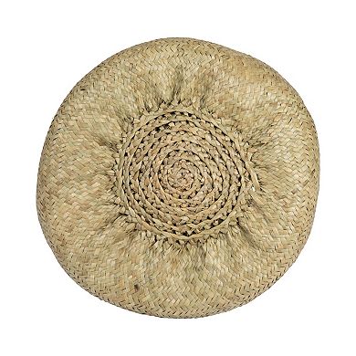 Hello Honey Round Seagrass Storage Baskets with Handles, Natural, Set of 2