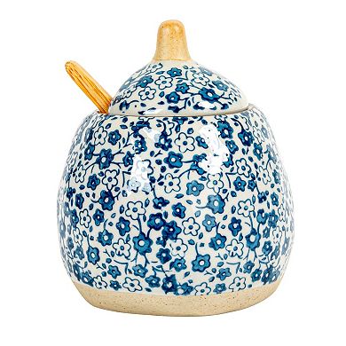 Hello Honey Hand-Painted Stoneware Sugar and Creamer (Set of 2 Pieces)