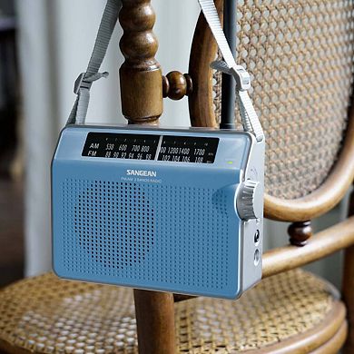 Sangean PR-D6 AM/FM Compact Analog Portable Radio with Rugged Design Analog Tuning
