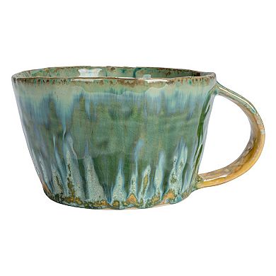 Hello Honey Stoneware Mug Set with Rust Finish, Multicolor, Set of 3