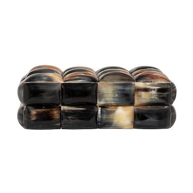 Hello Honey Decorative Horn Bubble Storage Box, Black and Brown