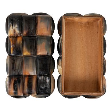Hello Honey Decorative Horn Bubble Storage Box, Black and Brown