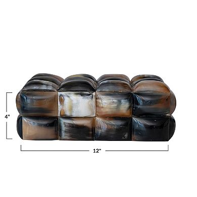 Hello Honey Decorative Horn Bubble Storage Box, Black and Brown