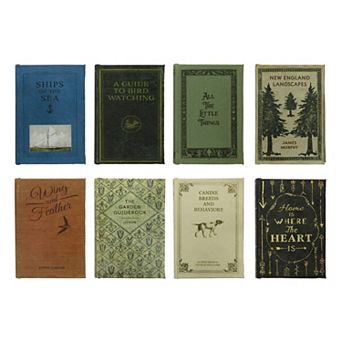 Hello Honey Set of 8 Various Canvas Book Storage Boxes