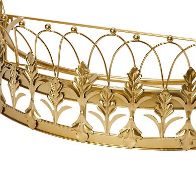Hello Honey Decorative Metal Curtain or Canopy Crown, Gold Finish