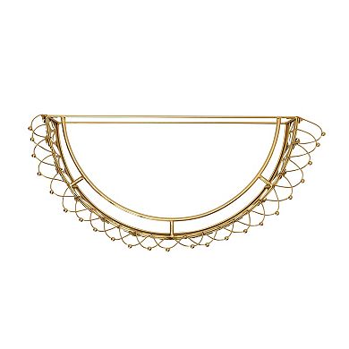 Hello Honey Decorative Metal Curtain or Canopy Crown, Gold Finish