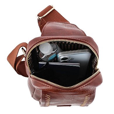 CTM Women's Western Lace Sling Crossbody Bag