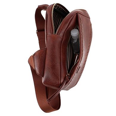 CTM Women's Western Lace Sling Crossbody Bag