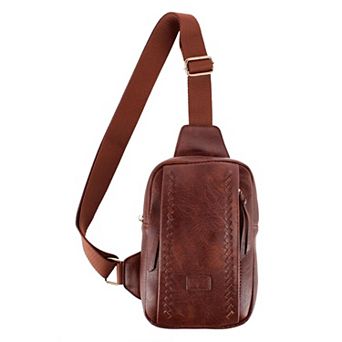 CTM Women's Western Lace Sling Crossbody Bag