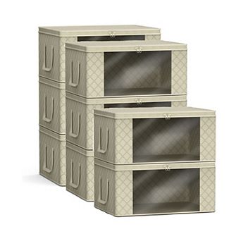 Sorbus 8 Pack Foldable Storage Organizers - Great for Clothes, Closets, Bedrooms, and More