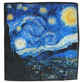 The Magic Scarf Company Women's Van Gogh Starry Night Print Silky Square Scarf