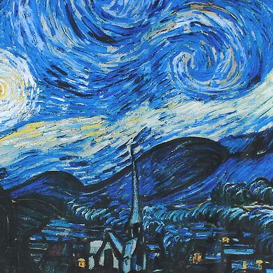 The Magic Scarf Company Women's Van Gogh Starry Night Print Silky Square Scarf