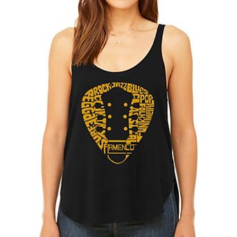 Guitar Pick Genres - Women's Premium Word Art Flowy Tank Top