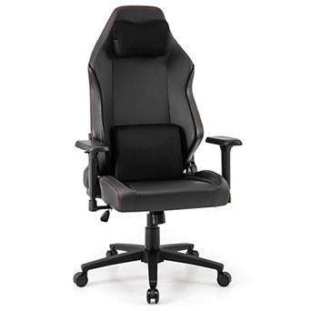 Costway Gaming Chair Ergonomic High Back Computer Chair with Rocking Function & 2D Armrests