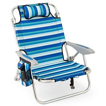 Costway Folding Beach Chair for Adults Lightweight Aluminum Lounge Chair for Picnic