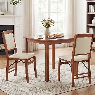 Costway Folding Chairs Foldable Chairs with PVC Padded Seat & High Backrest
