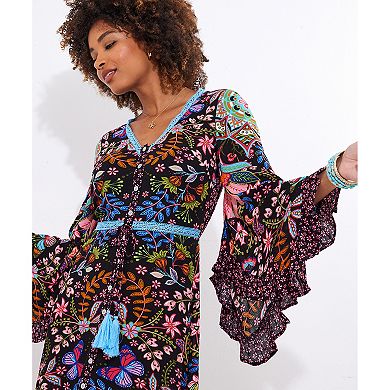 Joe Browns Women's Plus Size Groovy Tassel Midi Dress