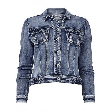 Joe Browns Women's Plus Size Slim-Fit Embellished Denim Jacket