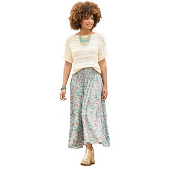 Joe Browns Women's Plus Size Slit Smocked Maxi Skirt