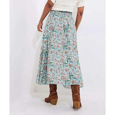 Joe Browns Women's Plus Size Slit Smocked Maxi Skirt