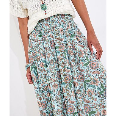 Joe Browns Women's Plus Size Slit Smocked Maxi Skirt