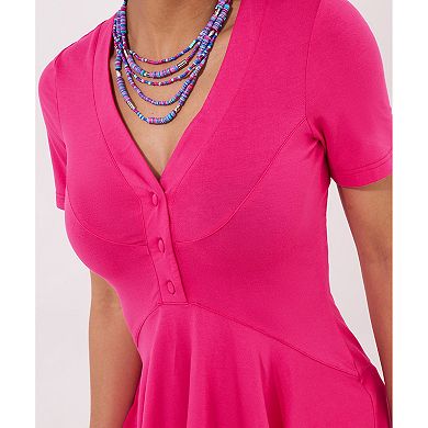 Joe Browns Women's Plus Size Short Sleeve Babydoll Tunic
