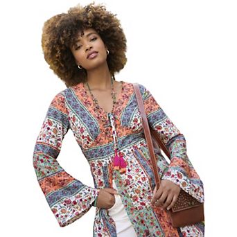 Joe Browns Women's Plus Size Boho Slit Front Tunic
