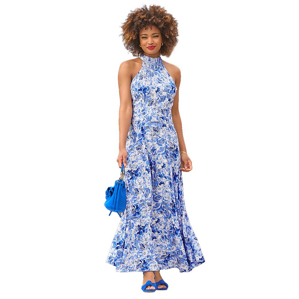blue and brown mini dress Karolie Halter Plunge / Polka Dot Color:Light blue Sleeve Type:CAP SLEEVE weather wardrobe Bridesmaid Dresses Salmon Pink