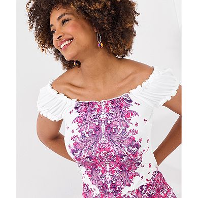 Joe Browns Women's Plus Size Off The Shoulder Tee